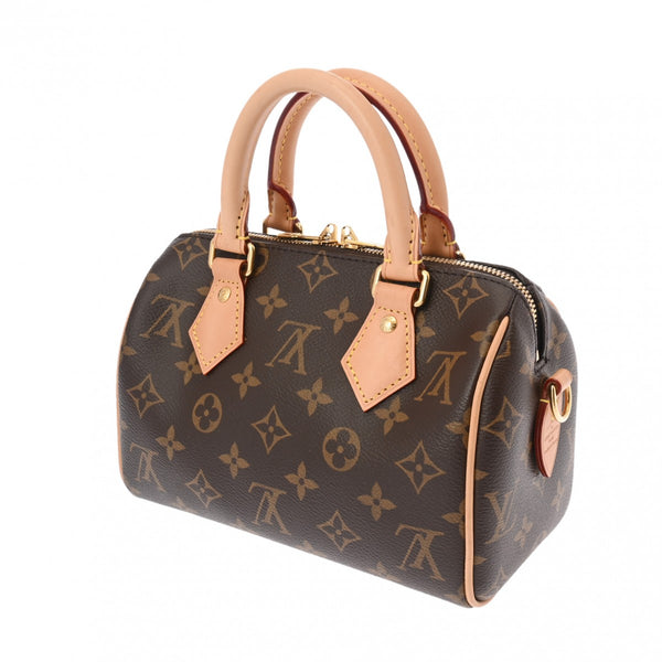 LOUIS VUITTON ルイヴィトン モノグラム スピーディバンドリエール 20 ブラウン M46594 レディース モノグラムキャンバス ハンドバッグ Aランク 中古 銀蔵