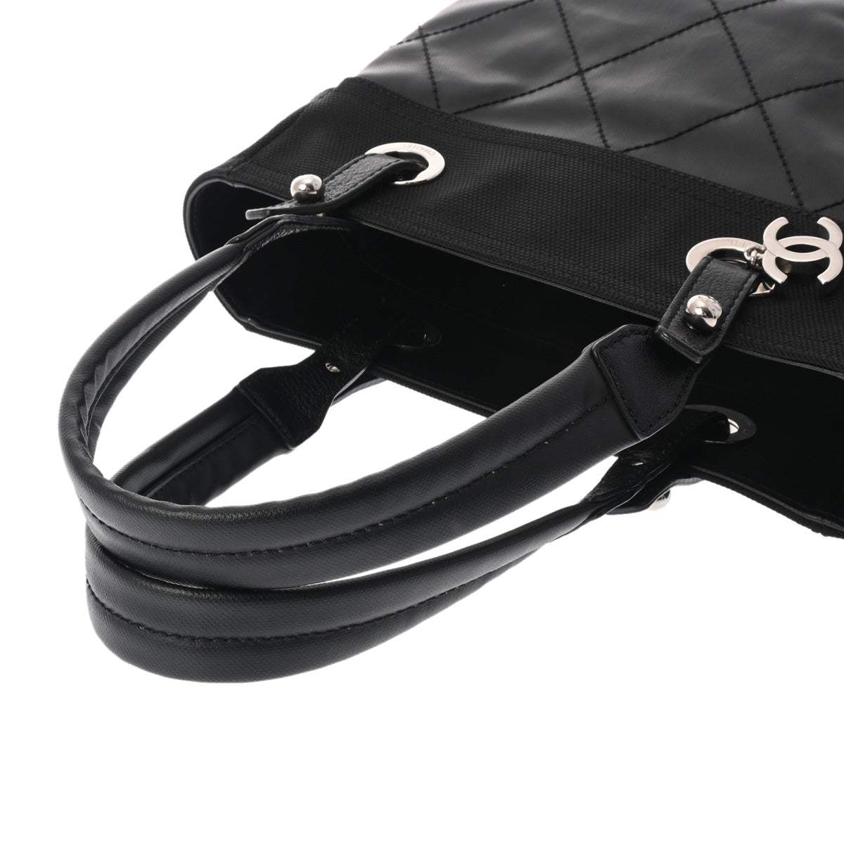 シャネルトート PM 42997 ブラック レディース コーティングキャンバス