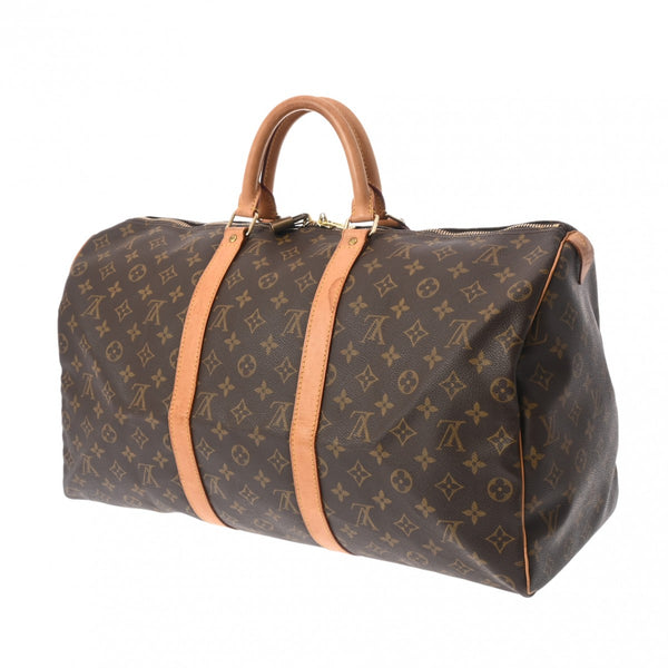 LOUIS VUITTON ルイヴィトン モノグラム キーポル 50 ブラウン M41426 ユニセックス モノグラムキャンバス ボストンバッグ Bランク 中古 銀蔵