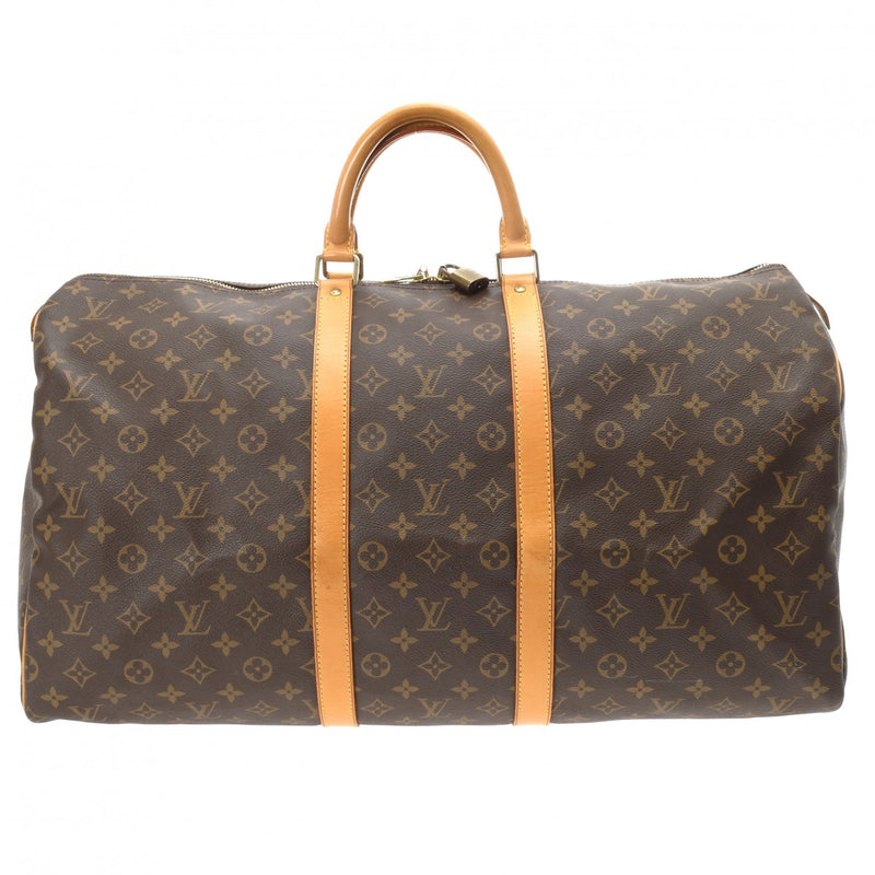 LOUIS VUITTON ルイヴィトン モノグラム キーポル 55 ブラウン M41424 ユニセックス モノグラムキャンバス ボストンバッグ ABランク 中古 銀蔵