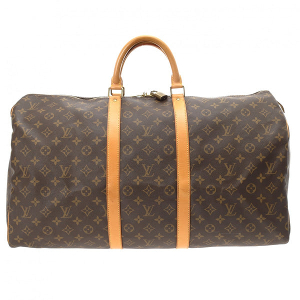 LOUIS VUITTON ルイヴィトン モノグラム キーポル 55 ブラウン M41424 ユニセックス モノグラムキャンバス ボストンバッグ ABランク 中古 銀蔵