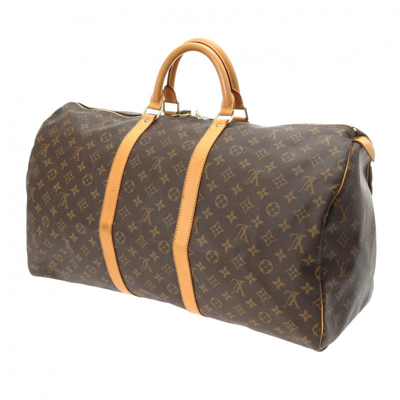 LOUIS VUITTON ルイヴィトン モノグラム キーポル 55 ブラウン M41424 ユニセックス モノグラムキャンバス ボストンバッグ ABランク 中古 銀蔵