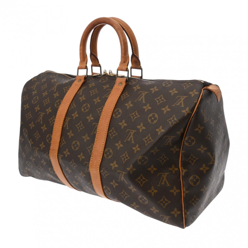 LOUIS VUITTON ルイヴィトン モノグラム キーポル 45 ブラウン M41428 ユニセックス モノグラムキャンバス ボストンバッグ Bランク 中古 銀蔵