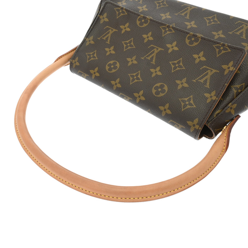 LOUIS VUITTON ルイヴィトン モノグラム ミニ ルーピング ブラウン M51147 レディース モノグラムキャンバス セミショルダーバッグ ABランク 中古 銀蔵