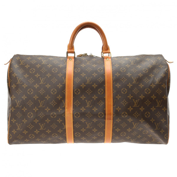 LOUIS VUITTON ルイヴィトン モノグラム キーポル 55 ブラウン M41424 ユニセックス モノグラムキャンバス ボストンバッグ Bランク 中古 銀蔵