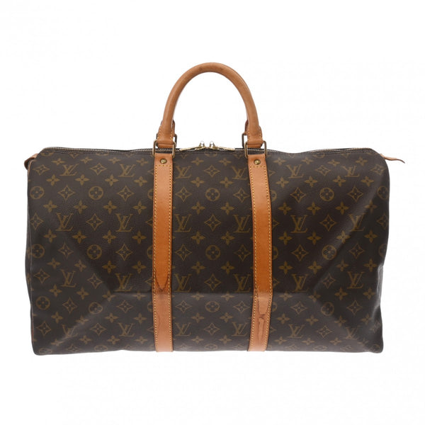 LOUIS VUITTON ルイヴィトン モノグラム キーポル 50 ブラウン M41426 ユニセックス モノグラムキャンバス ボストンバッグ Bランク 中古 銀蔵