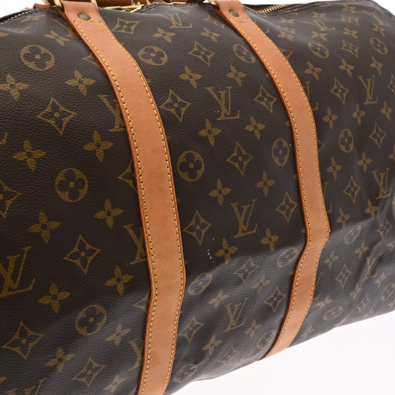 LOUIS VUITTON ルイヴィトン モノグラム キーポル 55 ブラウン M41424 ユニセックス モノグラムキャンバス ボストンバッグ Bランク 中古 銀蔵