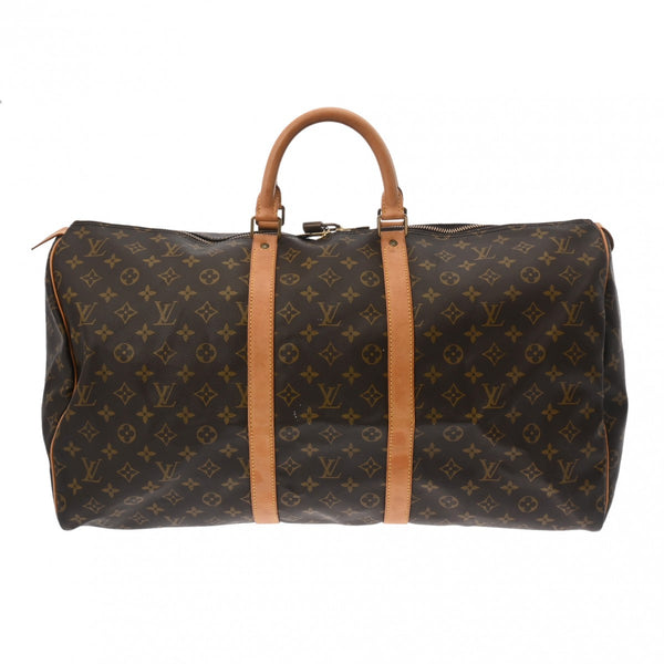 LOUIS VUITTON ルイヴィトン モノグラム キーポル 55 ブラウン M41424 ユニセックス モノグラムキャンバス ボストンバッグ Bランク 中古 銀蔵