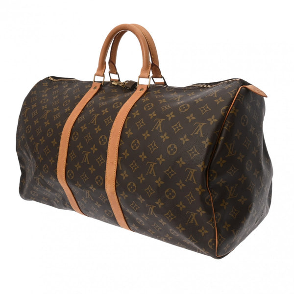 LOUIS VUITTON ルイヴィトン モノグラム キーポル 55 ブラウン M41424 ユニセックス モノグラムキャンバス ボストンバッグ Bランク 中古 銀蔵