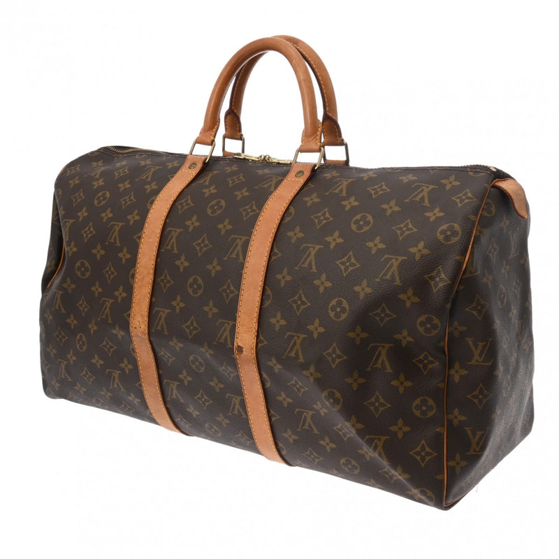 LOUIS VUITTON ルイヴィトン モノグラム キーポル 50 ブラウン M41426 ユニセックス モノグラムキャンバス ボストンバッグ Bランク 中古 銀蔵