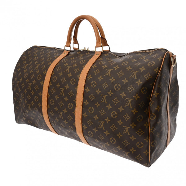 LOUIS VUITTON ルイヴィトン モノグラム キーポル バンドリエール 60 ブラウン M41412 ユニセックス モノグラムキャンバス ボストンバッグ Bランク 中古 銀蔵