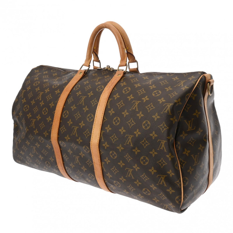 LOUIS VUITTON ルイヴィトン モノグラム キーポル バンドリエール 55 ブラウン M41414 ユニセックス モノグラムキャンバス ボストンバッグ Bランク 中古 銀蔵