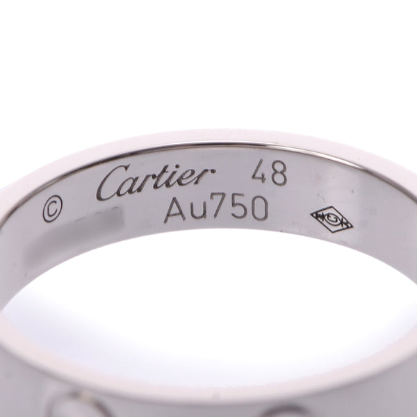 CARTIER カルティエ ミニラブリング #48 8号 レディース K18ホワイトゴールド リング・指輪 Aランク 中古 銀蔵