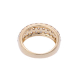 MIKIMOTO ミキモト ダイヤ 1.50ct 3連ハーフダイヤ 9号 レディース K18イエローゴールド リング・指輪 Aランク 中古 銀蔵