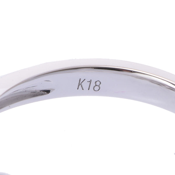 no brand ノーブランド フラワーモチーフ ダイヤ 0.187ct 067ct FANCY LIGHT PINK L1 12号 レディース K18ホワイトゴールド リング・指輪 Aランク 中古 銀蔵