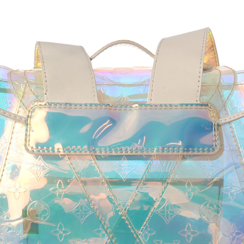 LOUIS VUITTON ルイヴィトン モノグラム プリズム クリストファー GM クリア M44766 メンズ PVC リュック・デイパック Bランク 中古 銀蔵