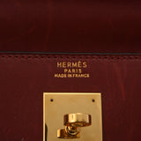 HERMES エルメス ケリー 32 外縫い 2WAY ルージュアッシュ ○W刻印(1993年頃) レディース ボックスカーフ ハンドバッグ Bランク 中古 銀蔵