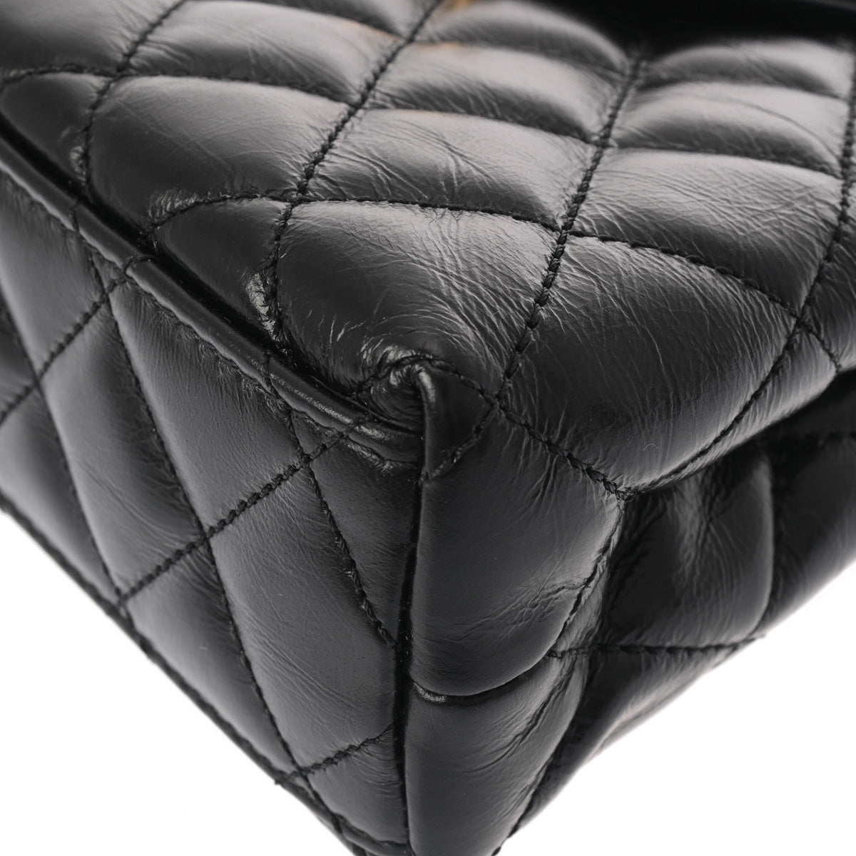 CHANEL ブラックレザー ハンドバッグ シャネルミニショッピングバッグ 42976 ブラック レディース レザー