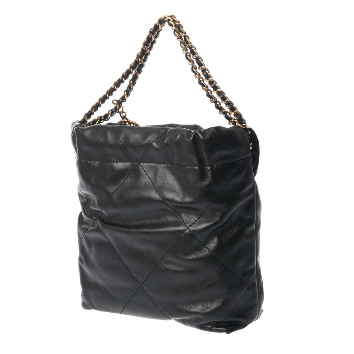 シャネルシャネル22 ミニハンドバッグ ブラック レディース