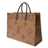 LOUIS VUITTON ルイヴィトン モノグラムジャイアント オンザゴー GM 旧型 2WAYトート ブラウン M44576 ユニセックス モノグラムキャンバス ハンドバッグ ABランク 中古 銀蔵