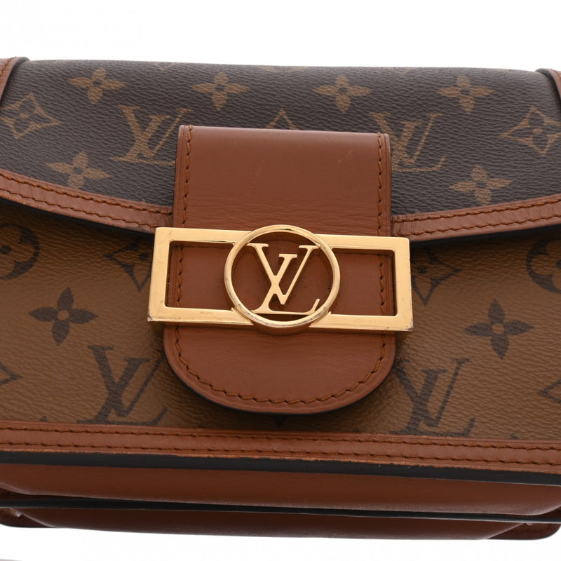 LOUIS VUITTON ルイヴィトン モノグラムリバース ドーフィーヌ MINI 旧型 ブラウン M44580 レディース モノグラムキャンバス ショルダーバッグ ABランク 中古 銀蔵