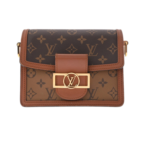 LOUIS VUITTON ルイヴィトン モノグラムリバース ドーフィーヌ MINI 旧型 ブラウン M44580 レディース モノグラムキャンバス ショルダーバッグ ABランク 中古 銀蔵