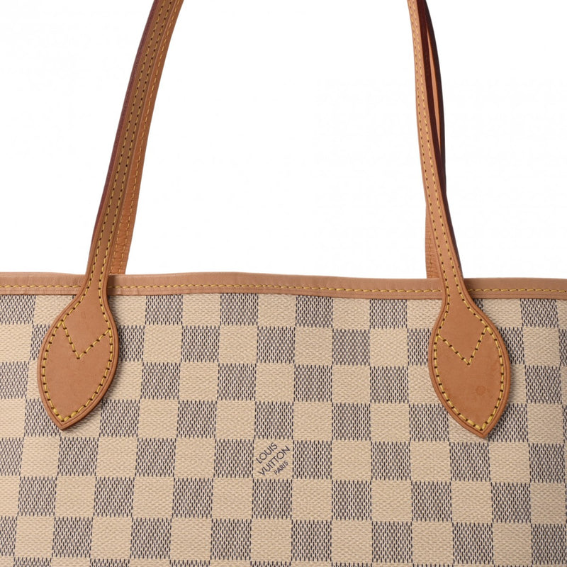 LOUIS VUITTON ルイヴィトン ダミエアズール ネヴァーフル MM ホワイト N41361 レディース ダミエアズールキャンバス トートバッグ Aランク 中古 銀蔵