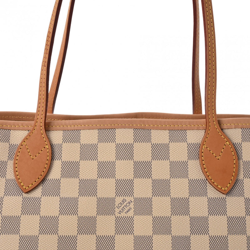 LOUIS VUITTON ルイヴィトン ダミエアズール ネヴァーフル MM ホワイト N41361 レディース ダミエアズールキャンバス トートバッグ Aランク 中古 銀蔵