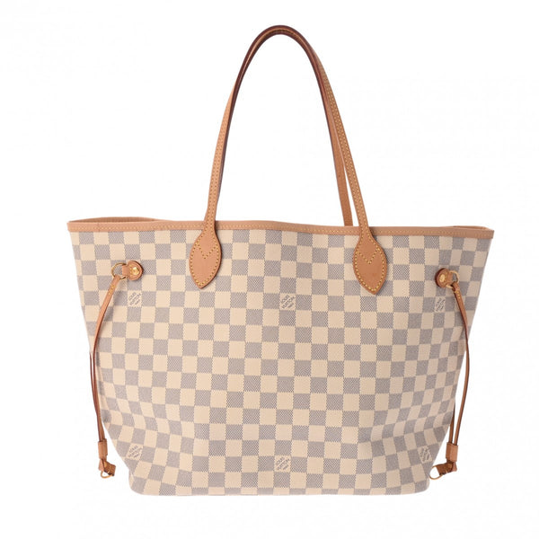 LOUIS VUITTON ルイヴィトン ダミエアズール ネヴァーフル MM ホワイト N41361 レディース ダミエアズールキャンバス トートバッグ Aランク 中古 銀蔵