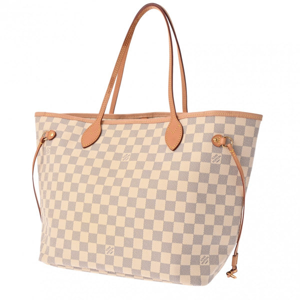 LOUIS VUITTON ルイヴィトン ダミエアズール ネヴァーフル MM ホワイト N41361 レディース ダミエアズールキャンバス トートバッグ Aランク 中古 銀蔵