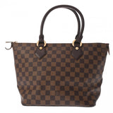 LOUIS VUITTON ルイヴィトン ダミエ サレヤ PM ブラウン N51183 レディース ダミエキャンバス ハンドバッグ Aランク 中古 銀蔵