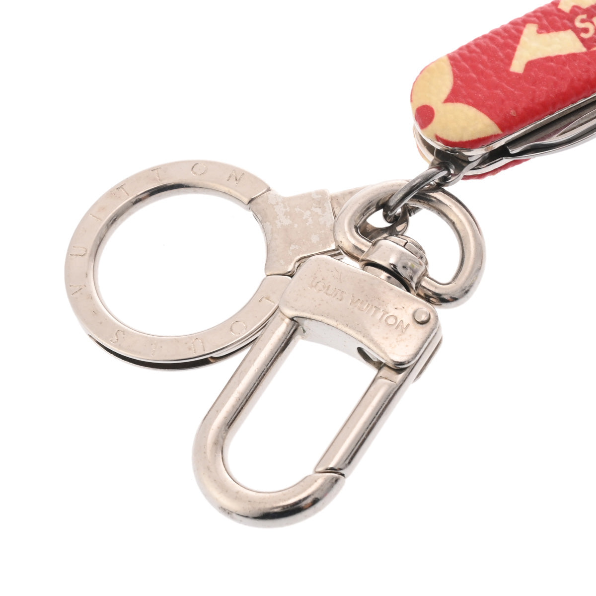 ルイヴィトンキーリング ポケットナイフ supremeコラボ レッド