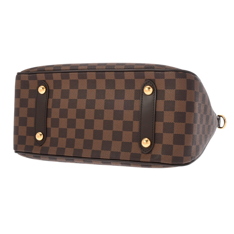 LOUIS VUITTON ルイヴィトン ダミエ カバ ローズベリー ブラウン N41177 レディース ダミエキャンバス 2WAYバッグ Aランク 中古 銀蔵