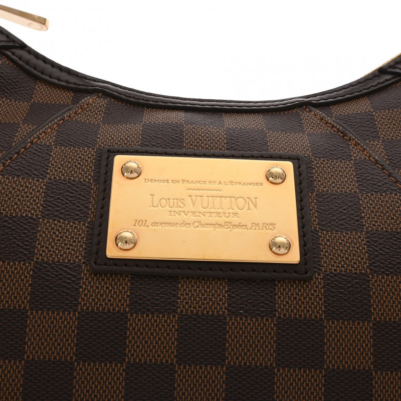 LOUIS VUITTON ルイヴィトン ダミエ テムズ PM ブラウン N48180 レディース ダミエキャンバス セミショルダーバッグ Aランク 中古 銀蔵