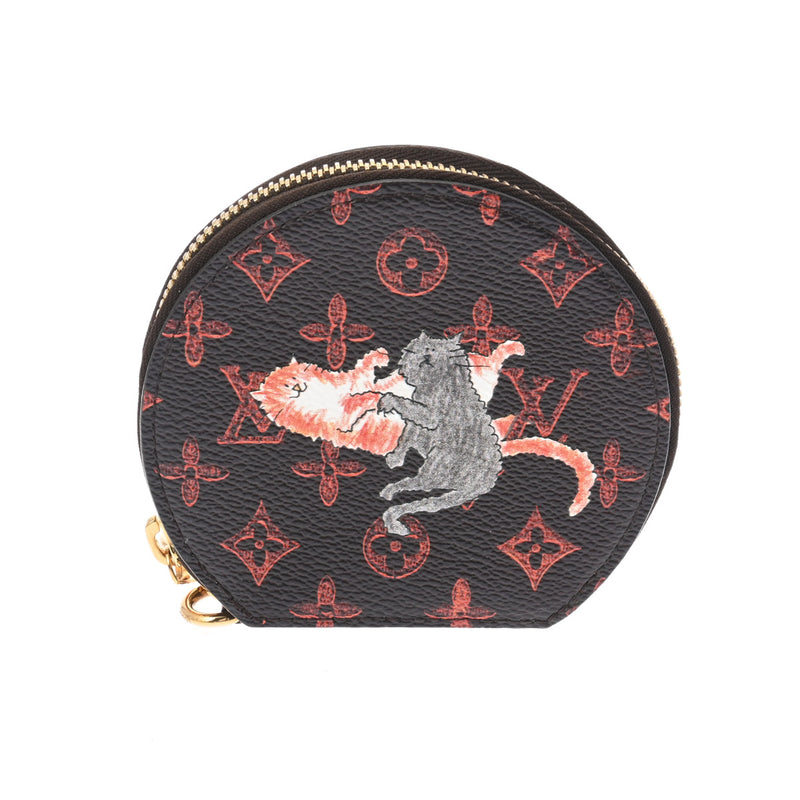 LOUIS VUITTON ルイヴィトン モノグラム キャットグラム マイクロボワットシャボー ブラウン M63886 レディース モノグラムキャンバス コインケース Aランク 中古 銀蔵