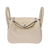 HERMES エルメス リンディ ミニ ヴェルソ ナタ/ライム B刻印(2023年頃) レディース ヴォースイフト 2WAYバッグ 未使用 銀蔵