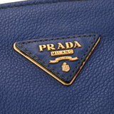 PRADA プラダ 2WAY トートバッグ ダークブルー系 レディース レザー ハンドバッグ Bランク 中古 銀蔵