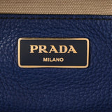 PRADA プラダ 2WAY トートバッグ ダークブルー系 レディース レザー ハンドバッグ Bランク 中古 銀蔵