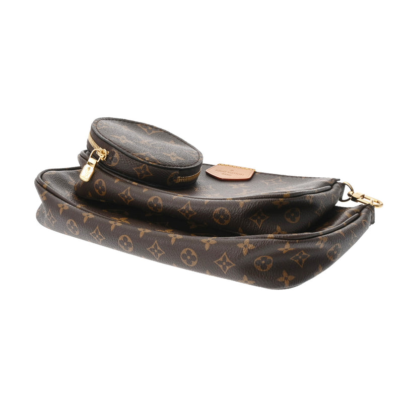 LOUIS VUITTON ルイヴィトン モノグラム ミュルティ ポシェット アクセソワール カーキ M44813 レディース モノグラムキャンバス ショルダーバッグ Aランク 中古 銀蔵