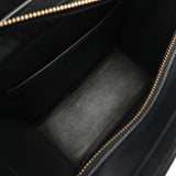 CELINE セリーヌ ラゲージ ナノショッパー 2WAY ホワイト/ブラック レディース カーフ ハンドバッグ Bランク 中古 銀蔵