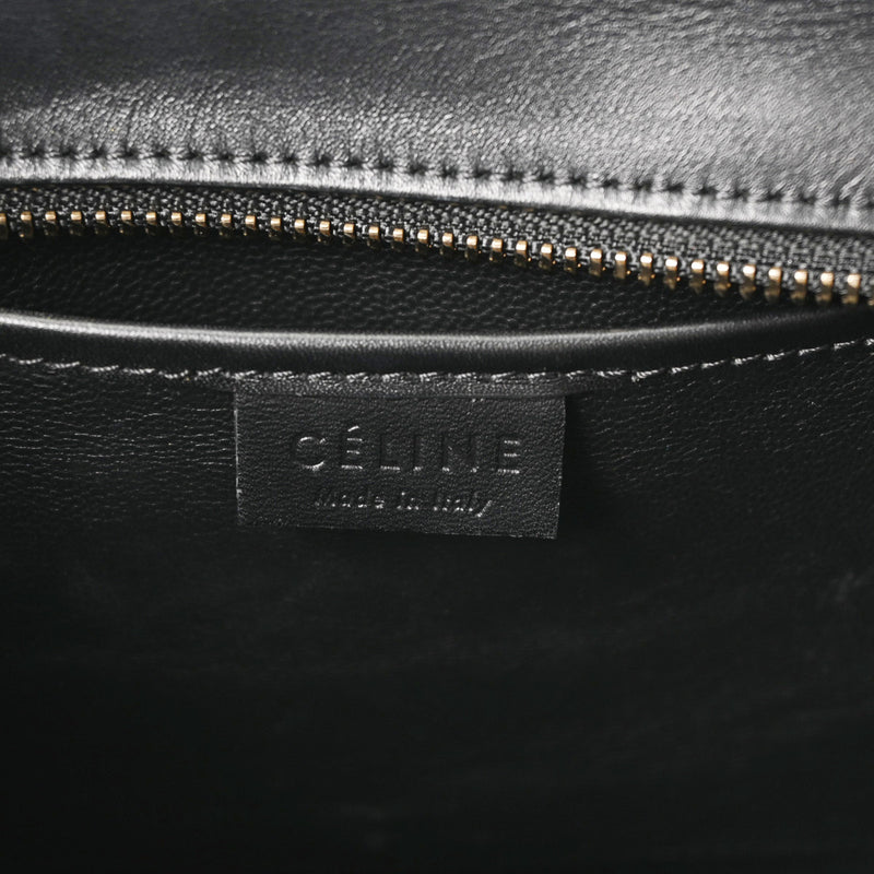 CELINE セリーヌ ラゲージ ナノショッパー 2WAY ホワイト/ブラック レディース カーフ ハンドバッグ Bランク 中古 銀蔵