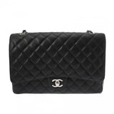 CHANEL シャネル マトラッセ Wフラップ チェーンショルダー 33cm  ブラック A58601 レディース キャビアスキン ショルダーバッグ Aランク 中古 銀蔵