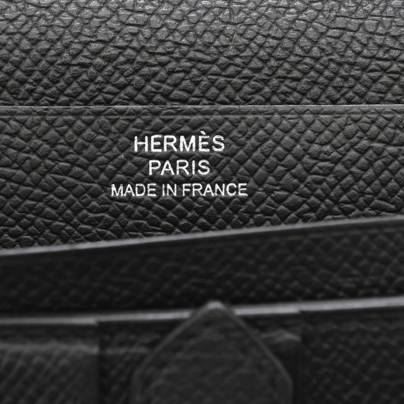 HERMES エルメス ベアン スフレ  ブラック □O刻印(2011年頃) ユニセックス ヴォーエプソン 長財布 Bランク 中古 銀蔵