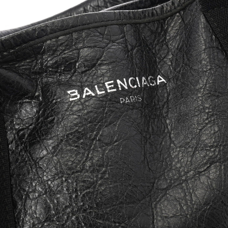 BALENCIAGA バレンシアガ ネイビーカバス XS 2WAY ブラック 390346 レディース キャンバス レザー ハンドバッグ Bランク 中古 銀蔵