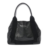 BALENCIAGA バレンシアガ ネイビーカバス XS 2WAY ブラック 390346 レディース キャンバス レザー ハンドバッグ Bランク 中古 銀蔵