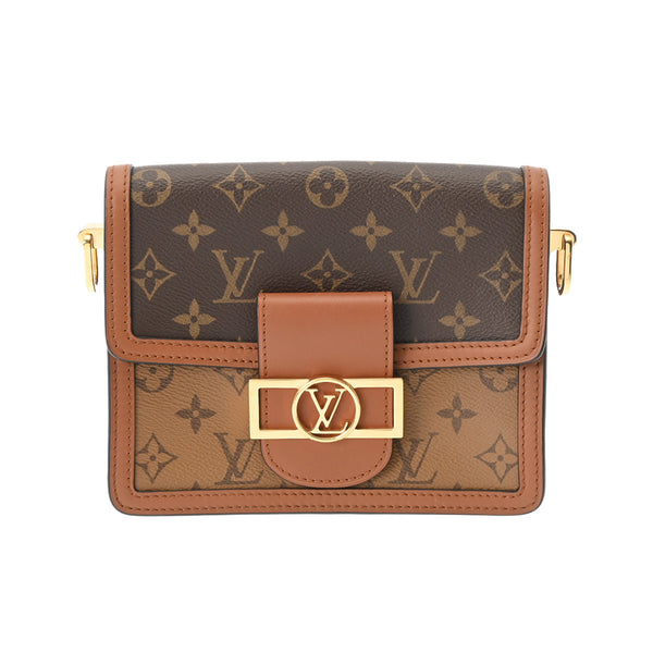 LOUIS VUITTON ルイヴィトン モノグラムリバース ドーフィーヌ MINI 旧型 ブラウン M44580 レディース モノグラムキャンバス ショルダーバッグ Aランク 中古 銀蔵