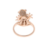 STENZHORN ステンツホーン カエルモチーフ ダイヤ1.60ct 色石 15号 レディース K18ピンクゴールド リング・指輪 Aランク 中古 銀蔵