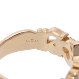 Ponte Vecchio ポンテヴェキオ ト音記号 音符 ハートモチーフ ダイヤ 9号 レディース K18イエローゴールド リング・指輪 Aランク 中古 銀蔵