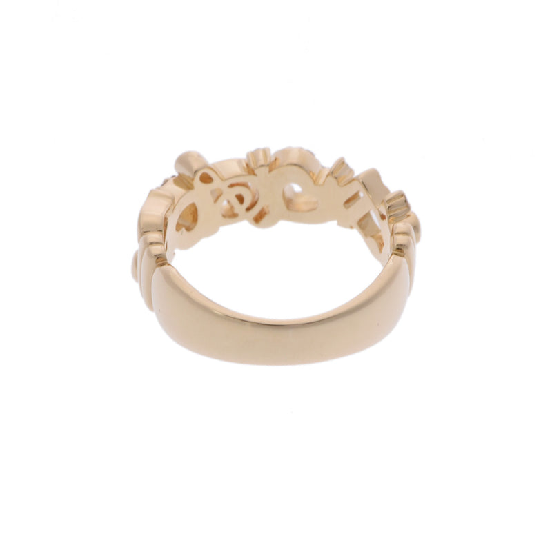 Ponte Vecchio ポンテヴェキオ ト音記号 音符 ハートモチーフ ダイヤ 9号 レディース K18イエローゴールド リング・指輪 Aランク 中古 銀蔵