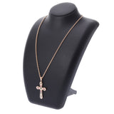 Sympathy of Soul シンパシーオブソウル クロスネックレス 色石 ダイヤ ユニセックス K18ピンクゴールド PG ネックレス Aランク 中古 銀蔵